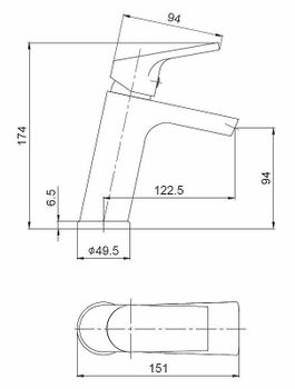 Смеситель для раковины ESKO Ontario ON 26 Хром — фото 4, Смесители для раковины