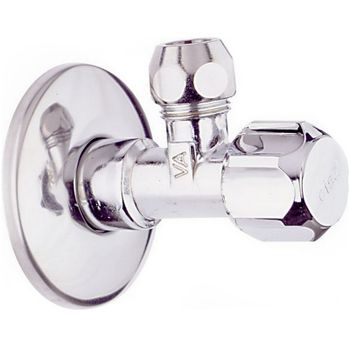 Запорный вентиль Cisal ZA00279021 угловой Хром — фото 1, Комплектующие для туалета