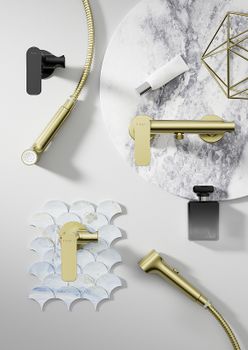 Гигиенический душ со смесителем Raglo R03.51.03 Золото матовое — фото 3, Гигиенические души