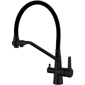 Смеситель для кухни Haiba HB76855-7 Черный матовый — фото 1, Смесители для кухни