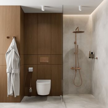 A18301 Thermo Душевой комплект с термостатическим смесителем — фото 1, Душевые стойки