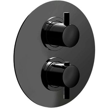 Смеситель для душа Cisal Less New LN01810040 с термостатом Черный матовый — фото 1, Смеситель для душа