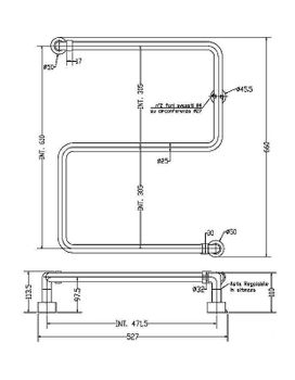 Водяной полотенцесушитель Margaroli Vento 408S610MB Черный матовый — фото 2, Водяные полотенцесушители