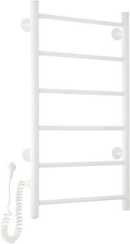 Электрический полотенцесушитель Domoterm Аврора DMT 109-6 40x80 EK L Белый матовый — фото 4, Электрические полотенцесушители