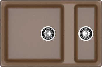 GRANFEST Мойка LEVEL 760K 1,5-чаши 760*500 терракот арт.GF- — фото 2, Кухонные мойки