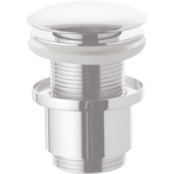 Донный клапан Remer 904CC2114BO click-clack Белый матовый — фото 1, Донные клапаны