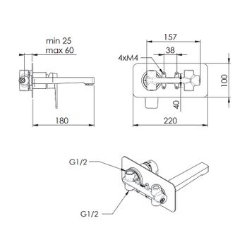 Смеситель для раковины Remer Dream D15 Хром — фото 2, Смесители для раковины
