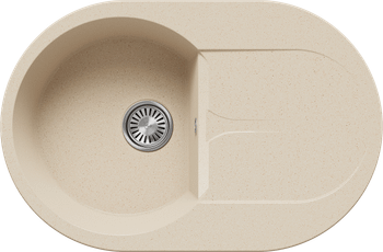 Кухонная мойка Polygran ATOL-760 (№328 Опал) — фото 1, Кухонные мойки