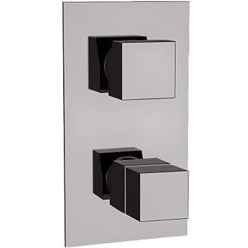 Смеситель для душа Remer Qubica Thermo QT92KBNP с термостатом Никель брашированный — фото 1, Смеситель для душа