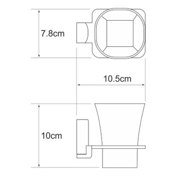 Leine K-5028WHITE Подстаканник одинарный — фото 4, Аксессуары для раковины