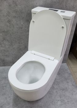 Унитаз компакт CeramaLux TR2176 Белый глянцевый с бачком и сиденьем Микролифт — фото 7, Напольные унитазы