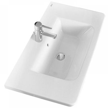 Раковина Roca Unik The Gap 80 327470000 Белая — фото 1, Раковины встраиваемые сверху