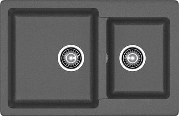 GRANFEST Мойка PRACTIK 780K 2 чаши 780*510мм графит арт.GF- — фото 2, Кухонные мойки