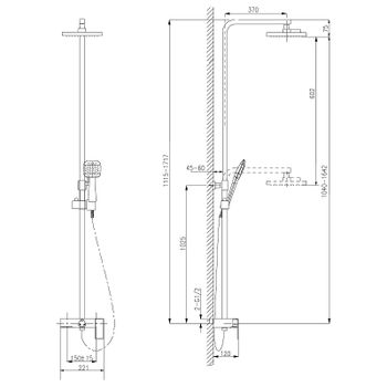 Душевая система Lemark Tropic LM7005C Хром — фото 7, Душевые стойки
