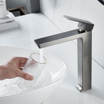 Смеситель для раковины Rose R18T R1811T-1 Оружейная сталь — фото 5, Смесители для раковины