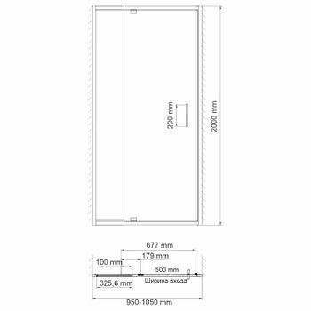 Berkel 48P12 Душевая дверь — фото 11, Душевые двери в нишу