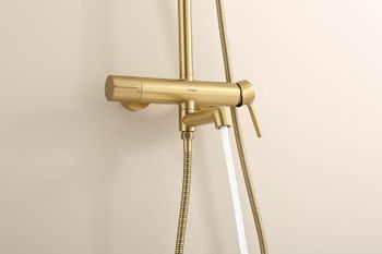 Душевая система Raglo R20.24.03 Золото матовое — фото 15, Душевые стойки