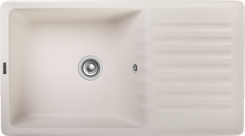 GRANFEST Мойка QUARZ 73 1-чаша+крыло 860*480мм белый арт.GF-ZW- — фото 1, Кухонные мойки