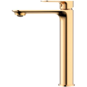 Смеситель для раковины AQUAme Monza AQM6314BG Шлифованное золото — фото 1, Смесители для раковины