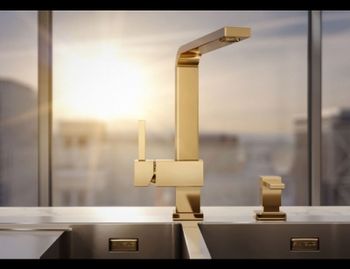 Смеситель для кухни Alveus Laguna Monarch Gold new 1134828 Золото — фото 3, Смесители для кухни