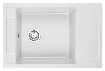 Granula-7806, АРКТИК (БЕЛЫЙ), кухонная мойка, кварц — фото 1, Кухонные мойки