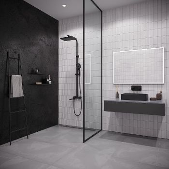 Душевая система Iddis Slide SLIBLBTi06 Черный матовый — фото 8, Душевые стойки