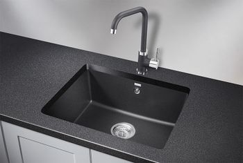 Granula-5551, ЧЁРНЫЙ, кухонная мойка, кварц — фото 2, Кухонные мойки