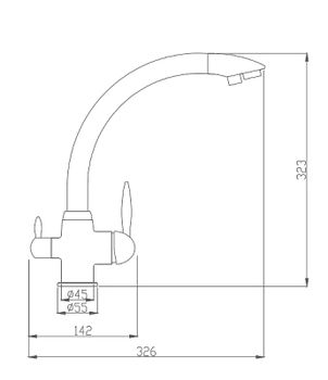 Смеситель для кухни Haiba HB76846 Сатин — фото 2, Смесители для кухни