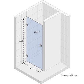 Душевая дверь Riho SZ Scandic NXT X101 68 P G001002120 (GX06082C2) профиль Хром стекло прозрачное — фото 2, Распашные душевые двери