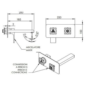 Смеситель для раковины Remer Absolute AU15KBNO Черный матовый — фото 2, Смесители для раковины