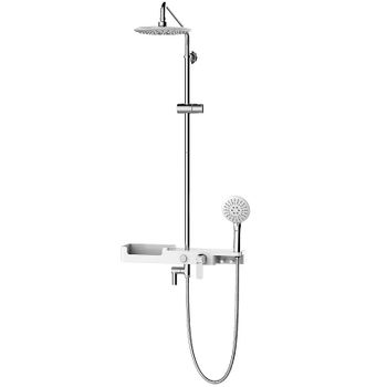 Душевая система Lemark Tropic LM7007C Хром Белый — фото 1, Душевые стойки