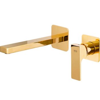 Смеситель для раковины Remer Absolute AU15PLDO Золото — фото 1, Смесители для раковины