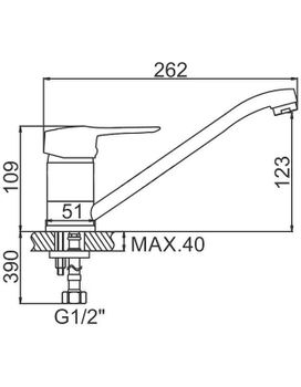 Смеситель для кухни Ledeme H04 4204L Хром — фото 2, Смесители для кухни