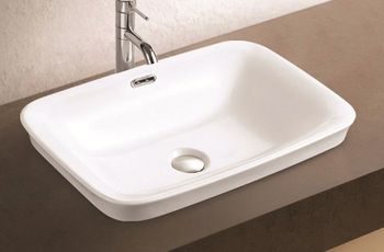 Раковина CeramaLux 58 78444 Белая — фото 2, Раковины встраиваемые сверху