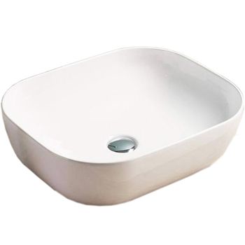 Раковина CeramaLux 45 78105 Белая — фото 1, Раковины накладные