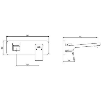 Смеситель для раковины E.C.A. Tiera 102167605C1EX-K Черный матовый — фото 2, Смесители для раковины