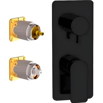 Смеситель для душа Remer Infinity I93KBNO Черный матовый — фото 1, Смеситель для душа