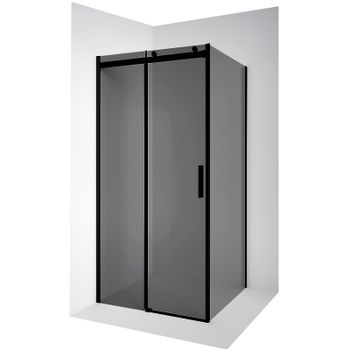 Душевой уголок Ambassador Benefit 120x80 19022201HBB-80HBB профиль Черный стекло тонированное — фото 1, Прямоугольные душевые уголки