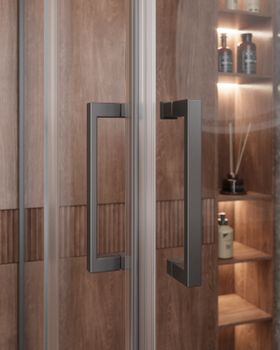 Душевой уголок CEZARES MOLVENO-A-2-90-C-GM-IV — фото 3, Квадратные душевые уголки