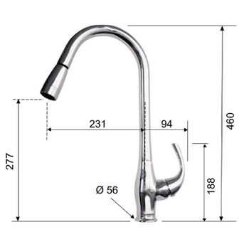Смеситель для кухни Remer Futura U472 Хром — фото 2, Смесители для кухни