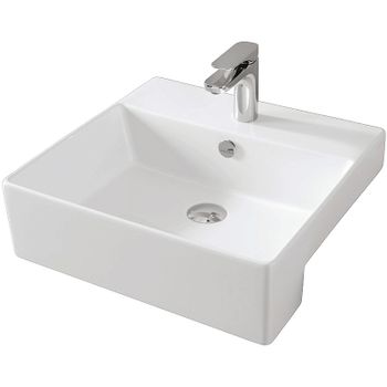 Раковина Artceram Quadro 50 QUL004 01 00 Белая — фото 1, Раковины встраиваемые сверху