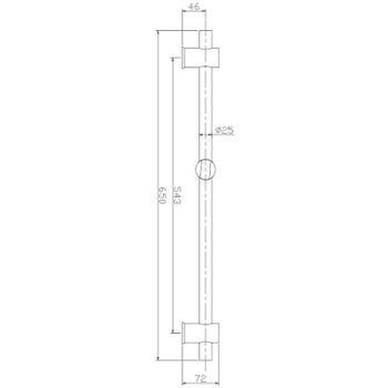 Душевая штанга Haiba HB8011 Хром — фото 2, Штанги для душа