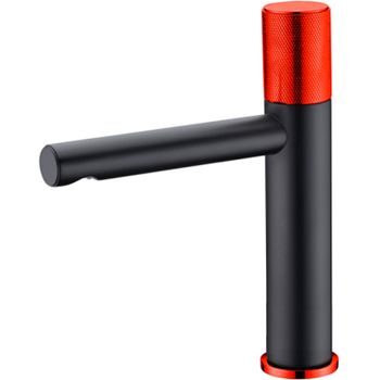 Смеситель для раковины Bronze de Luxe Avantgarde 2010RH Черный Красный — фото 1, Смесители для раковины