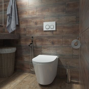 Клавиша смыва Iddis Uniglass UNG01WCi77 Белая Хром — фото 2, Кнопки смыва