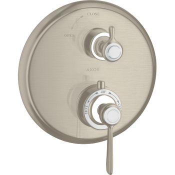 Смеситель для душа Axor Montreux 16801820 с термостатом Шлифованный никель — фото 1, Смеситель для душа