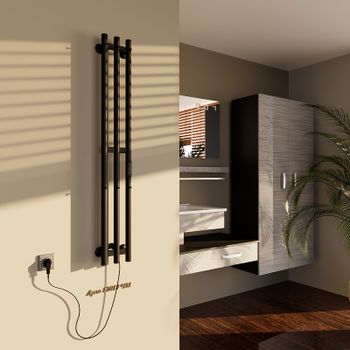 Электрический полотенцесушитель Altasan Арго 120х17 Арго12017ЧМ Черный муар — фото 5, Электрические полотенцесушители