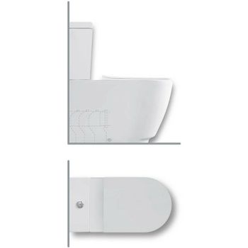 Унитаз компакт Hatria Fusion Y1ZB01 без бачка и сиденья — фото 2, Напольные унитазы