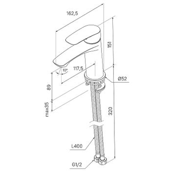 Смеситель для раковины Milardo Rora RORBL00M01 Черный матовый — фото 6, Смесители для раковины