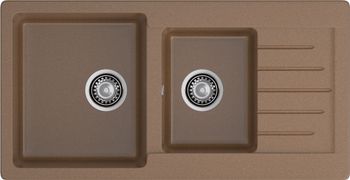 GRANFEST Мойка PRACTIK 980KL 2 чаши+крыло 980*510мм терракот арт.GF- — фото 2, Кухонные мойки