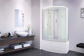 Душевой бокс Parly Effect 170х215 BNE170FR 9337 профиль Хром стекло тонированное — фото 4, Душевые боксы